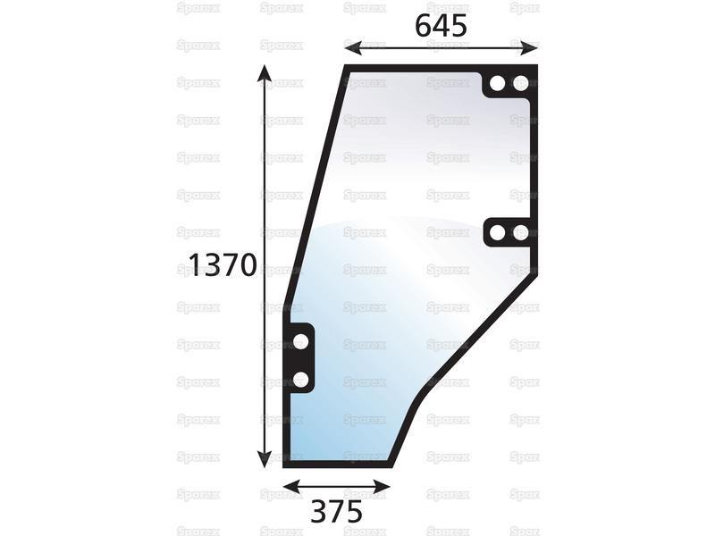 Door Glass LH for Deutz-Fahr