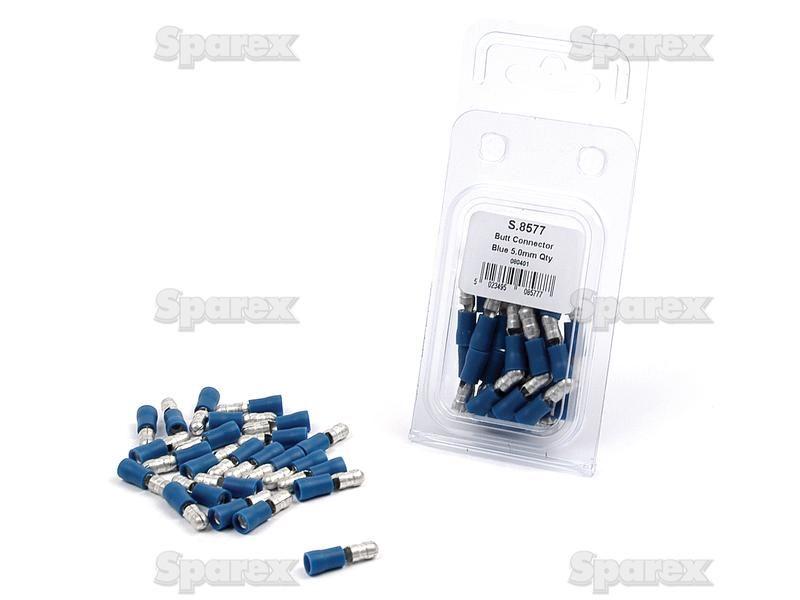 Pre Insulated Bullet Terminal, Standard Crimp - Male, 5.0mm, Blue (1.5 - 2.5mm) (Agripak 25 pcs.)