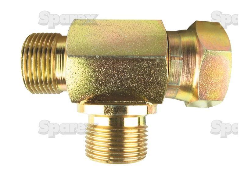 Hydraulic Tee Adaptor 1/2''BSP male - 1/2''BSP female - 1/2''BSP male branch PARKER HANNIFIN (8R6MK4S)