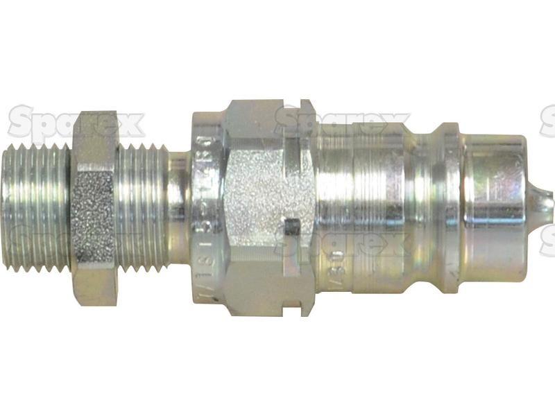 Faster Quick Release Hydraulic Coupling Male 1/2'' Body x M18 x 1.50 Metric Male Bulkhead Faster S.p.A (CNV087/1815 M, CNV087/1815M)