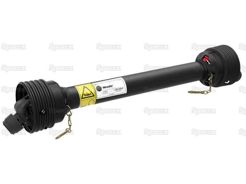 PTO Shaft - (Lz) Length: 1210mm, 1 3/8'' x 6 Spline Q.R. to 1 3/8'' x 6 Spline Q.R.