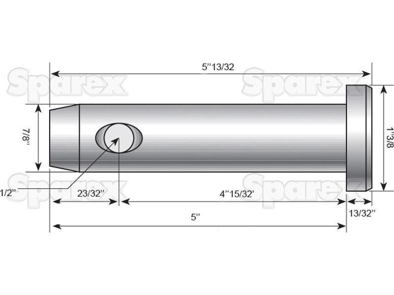 Lower link pin 22x113mm Cat. 1