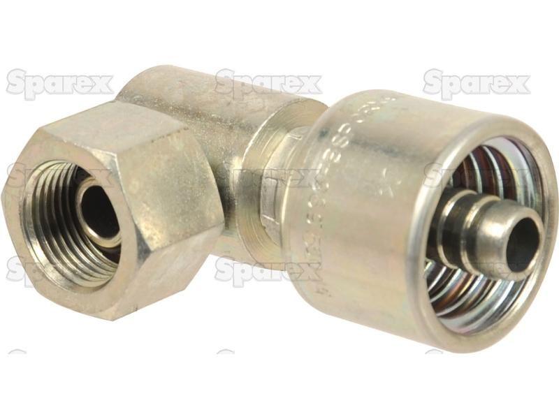 Gates BSP 60° Hose Insert 3/8'' x 3/8'''' Female 90° Compact Swivel Gates (Belts) (6G6FBSPORX90BL)
