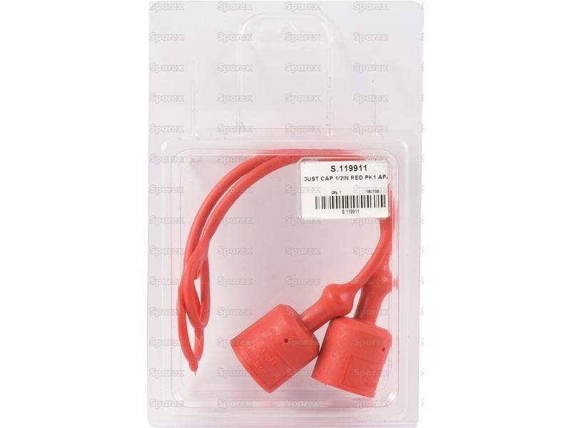 Dust Cap 1/2'' Red Fits Male Coupling TF12R (2 pcs. Agripak) Faster S.p.A (TF12R)