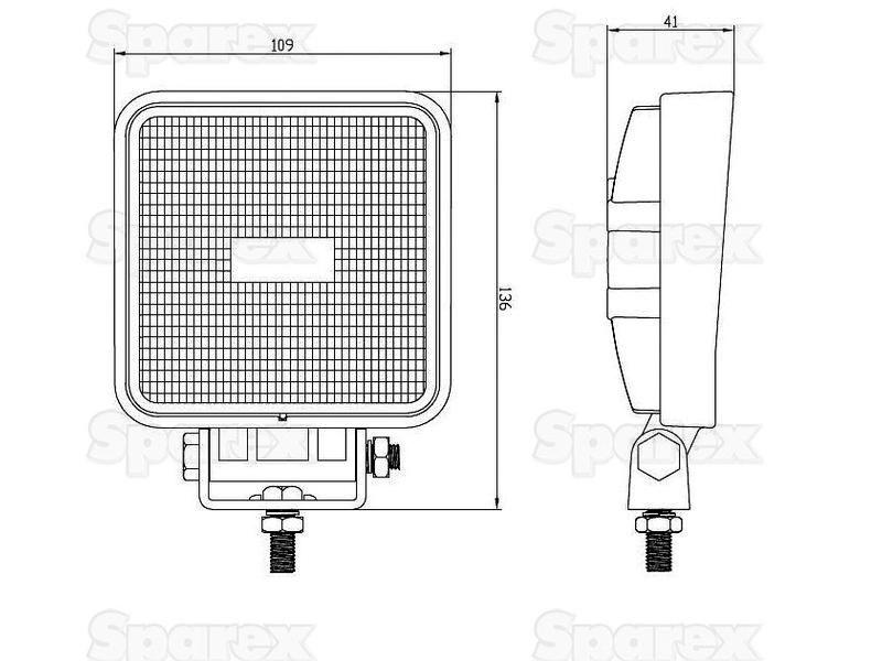 LED Work Light, Interference: No, 1800 Lumens, 10-30V (Display pack 10 pcs.)