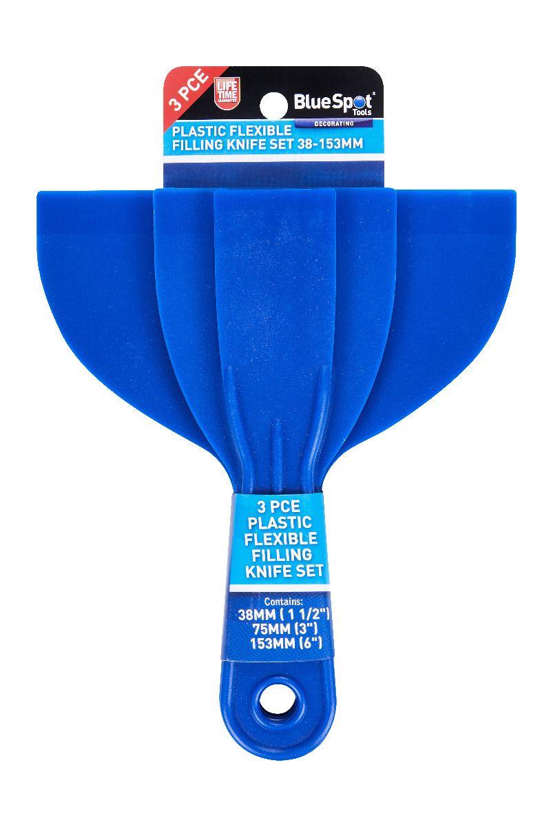 Blue Spot Tools 3 PCE Plastic Flexible Filling Knife Set (38-153mm)