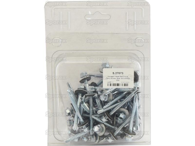 Hexagon Head Self Fixing (TEK) Screw, Size: 5.5 x 57mm (Din 7504K)