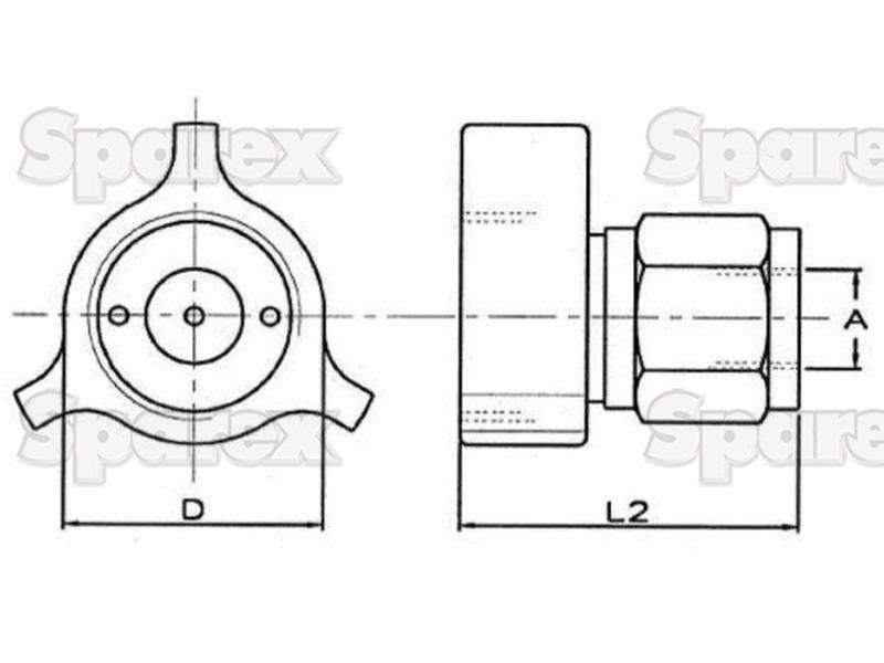 Dowty type Coupling 3/8" BSP female Massey Ferguson (646663M91)