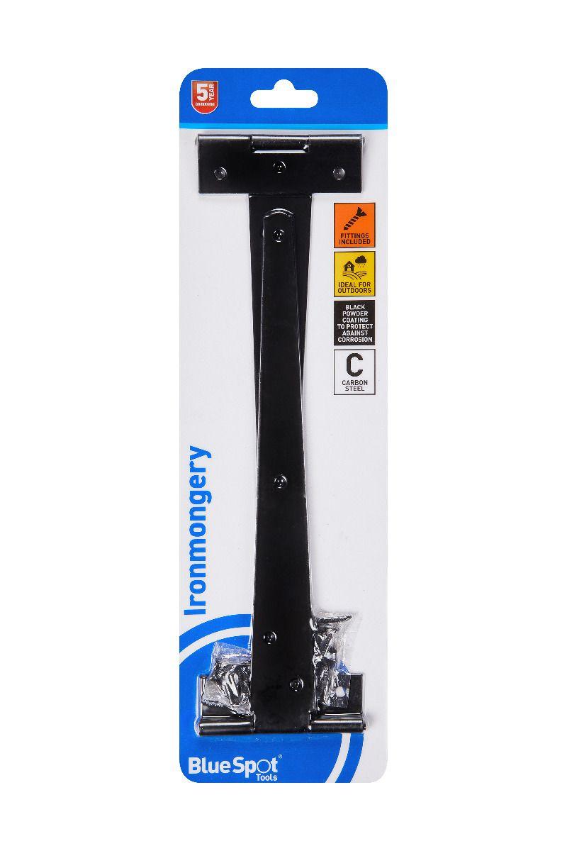 Blue Spot Tools Black Powder Coated Tee Hinge 250mm