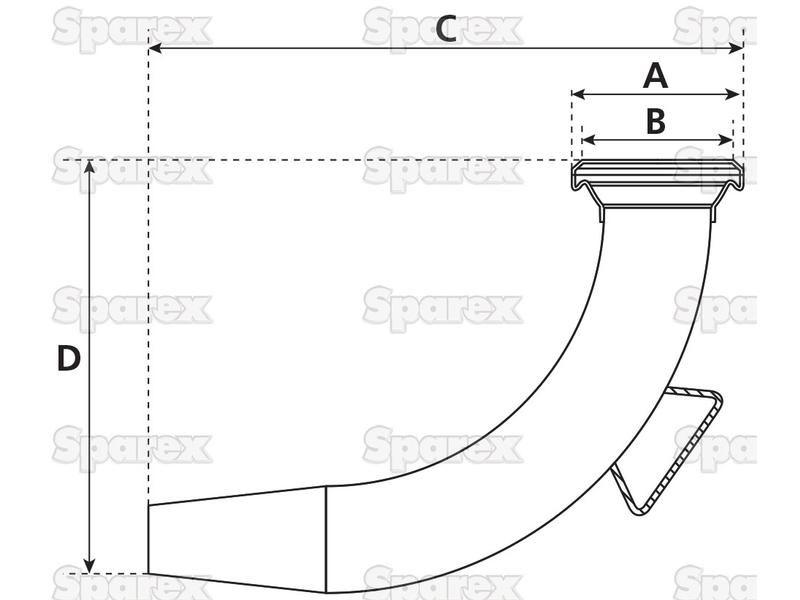 Female Coupling with 90° Galvanised Bend & Spreader Cone 4" Galvanised B| Bauer