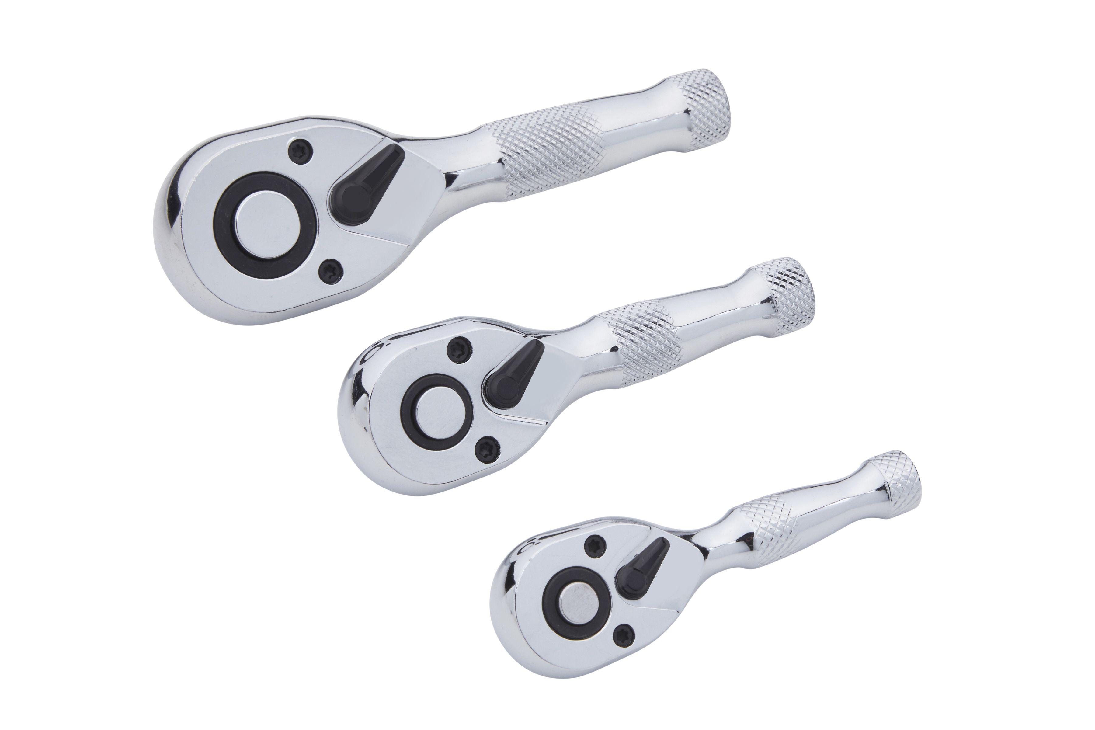 Blue Spot Tools 3 PCE Stubby Ratchet Set In EVA Foam (1/4", 3/8", 1/2")