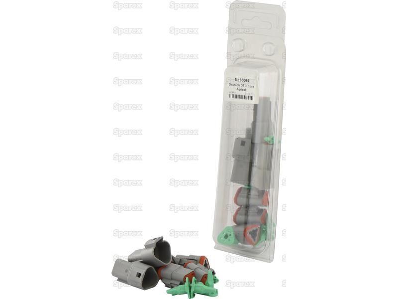 Deutsch DT Connector 3 Pole 6 pcs. (Agripak)