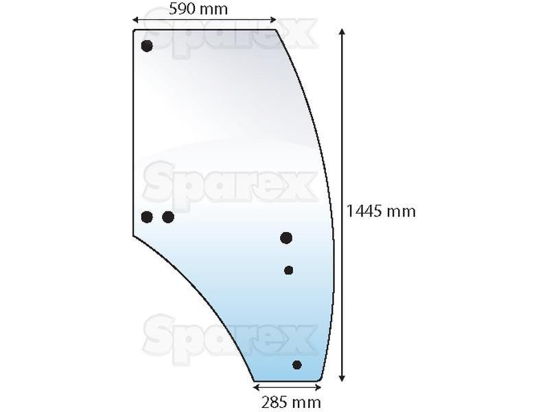 Door Glass RH for John Deere 5625 (5025 Series)