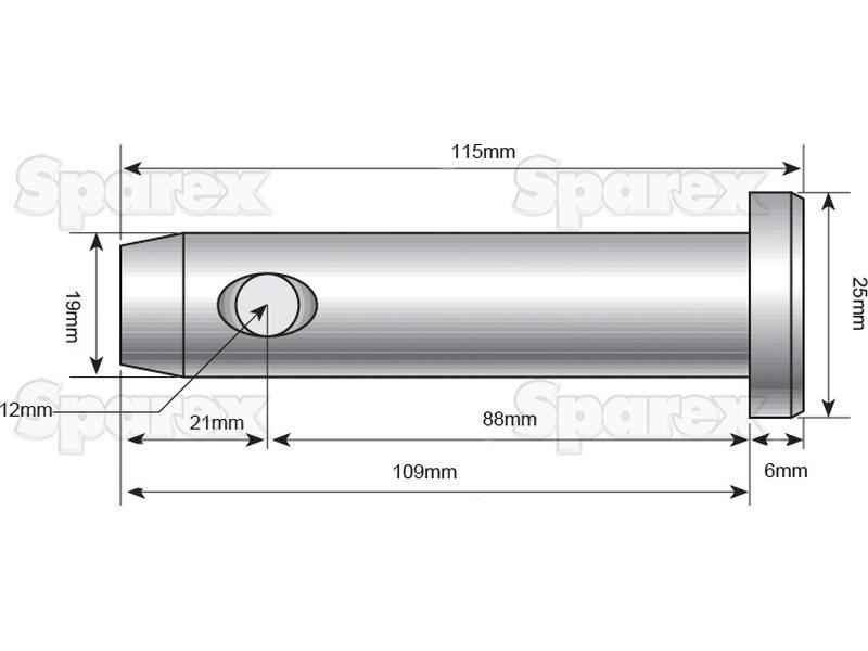 Top link pin 19x88mm Cat. 1