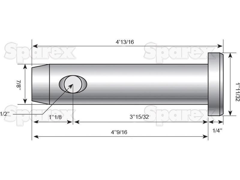 Lower link pin 22x88mm Cat. 1