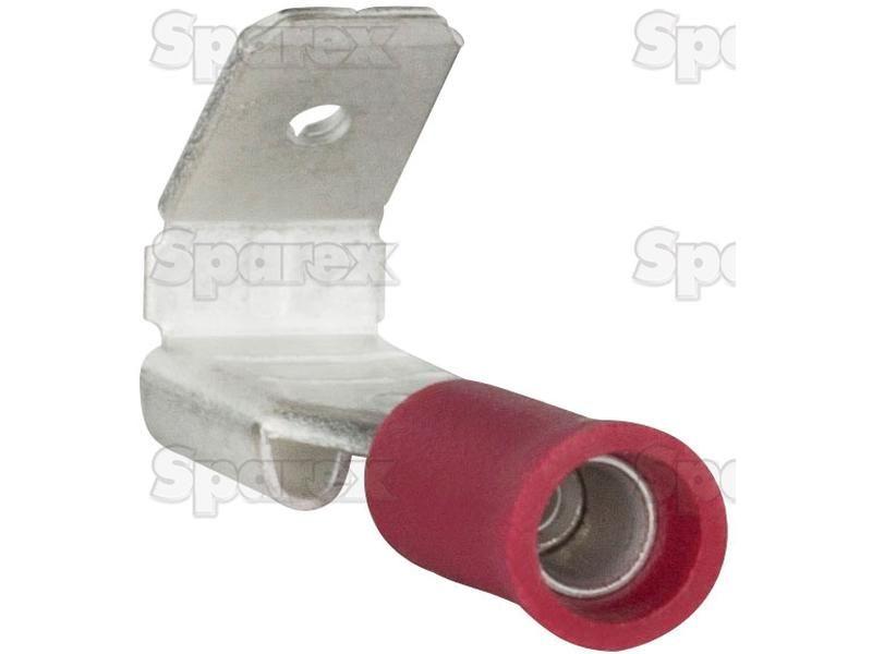 Pre Insulated Spade Terminal, Double Grip - Male / Female, 6.3mm, Red (0.5 - 1.5mm)