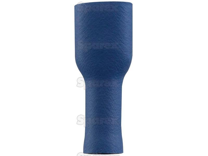 Pre Insulated Spade Terminal - Fully Insulated, Double Grip - Female, 6.3mm, Blue (1.5 - 2.5mm), (Bag )