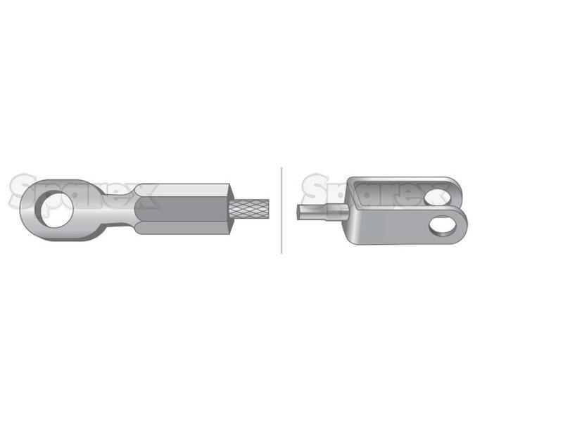 Brake Cable - Length: 1572mm, Outer cable length: 1296mm. for Massey Ferguson