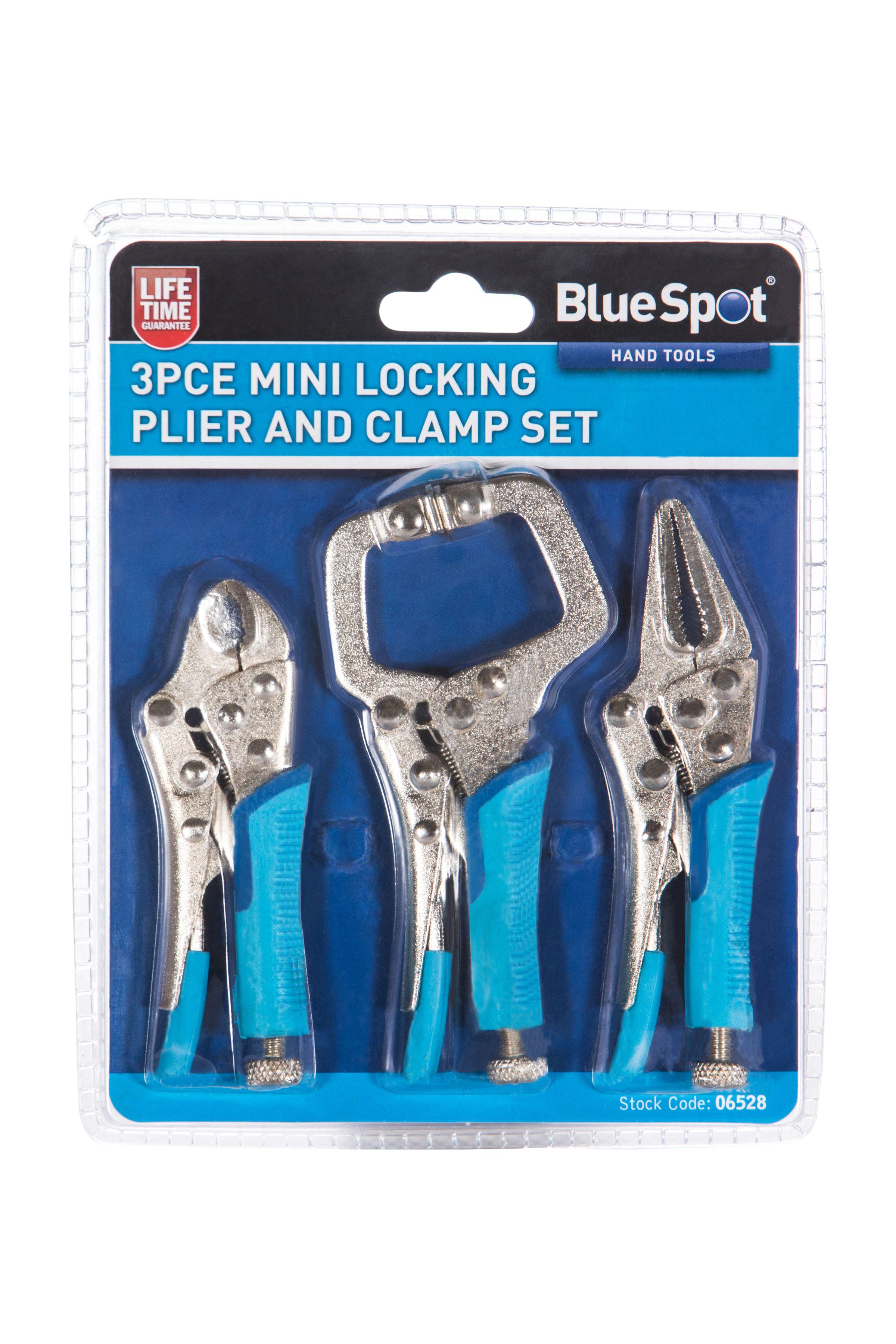 Blue Spot Tools 3 PCE Mini Locking Plier and Clamp Set