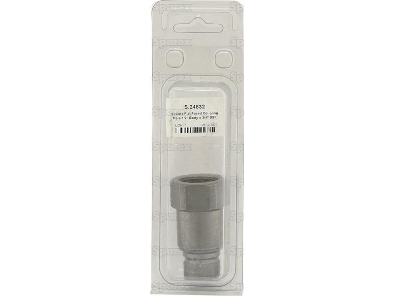 Sparex Flat Faced Coupling Male 1/2'' Body x 3/4'' BSP Female Thread (Agripak 1pc.)