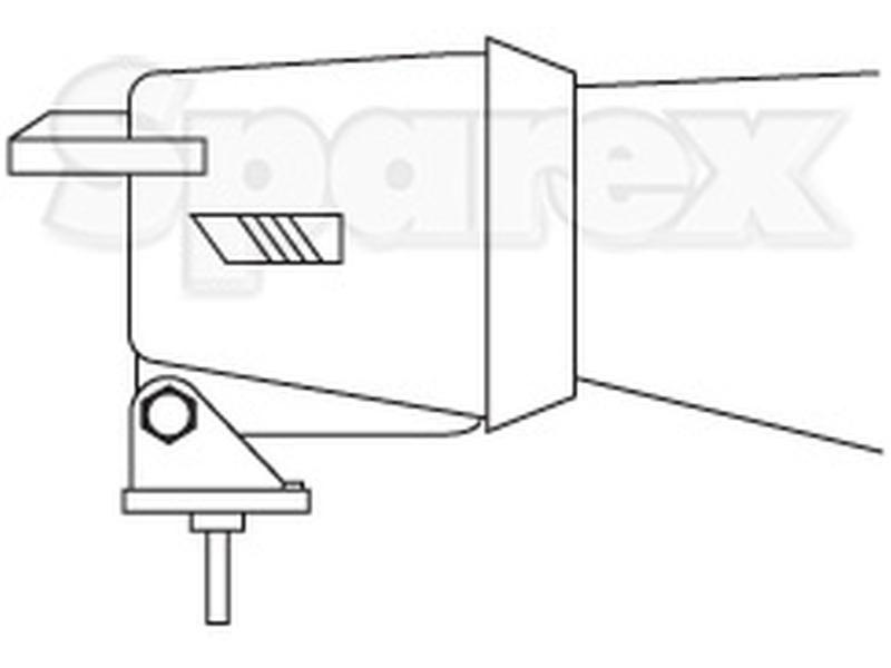 Halogen Work Light Rectangular RH & LH - 12V (55W)