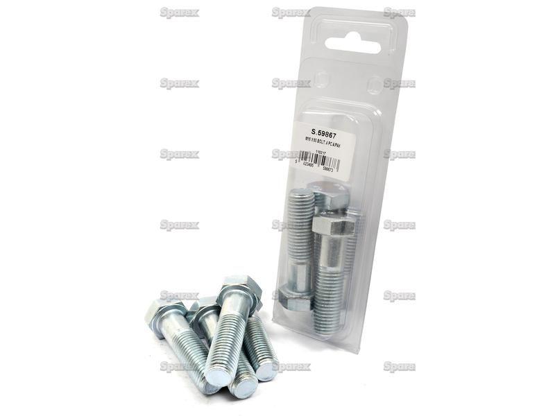 Metric Bolt, Size: M16 x 60mm (Din 931) 4 pcs. Agripak