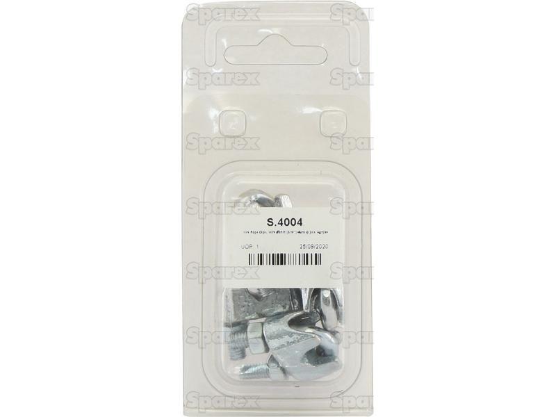 Wire Rope Clips, Wire Ø8mm (5/16'') 4 pcs. Agripak