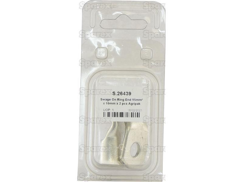 Swage On Ring Terminal 95mm°² x Ø13.5mm, Agripak (2 pcs.)