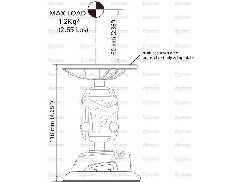 ROKK™ Mini Self Adhesive Surface Mount ROKK mini.-Scanstrut (RLS-404)