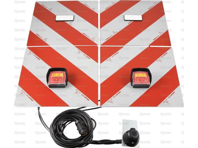 LED Warning Panel with Light 12-36V, RH & LH