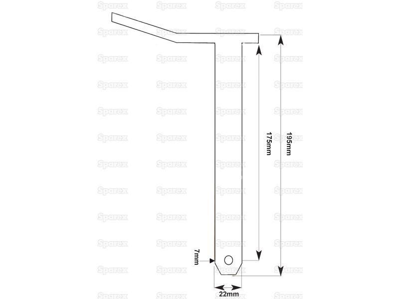 Swinging Drawbar Hinge Pin 22x175mm