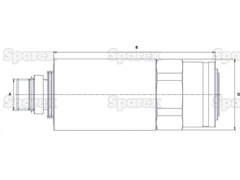 Stauff Quick Release Hydraulic Coupling Female 1/2'' Body x M22 x 1.50 Metric Male Thread for Challenger MT585D