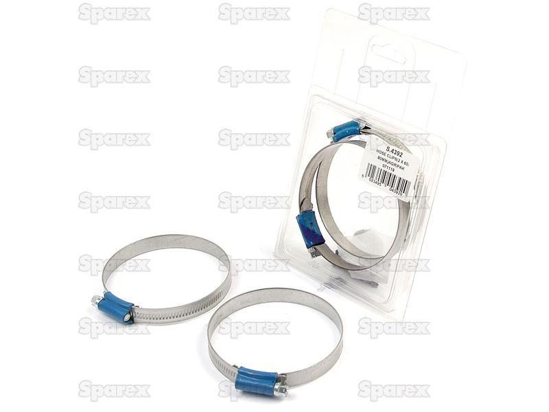 Hose Clip, Min Ø68mm, Max. Ø85mm, 2 pcs. Agripak.