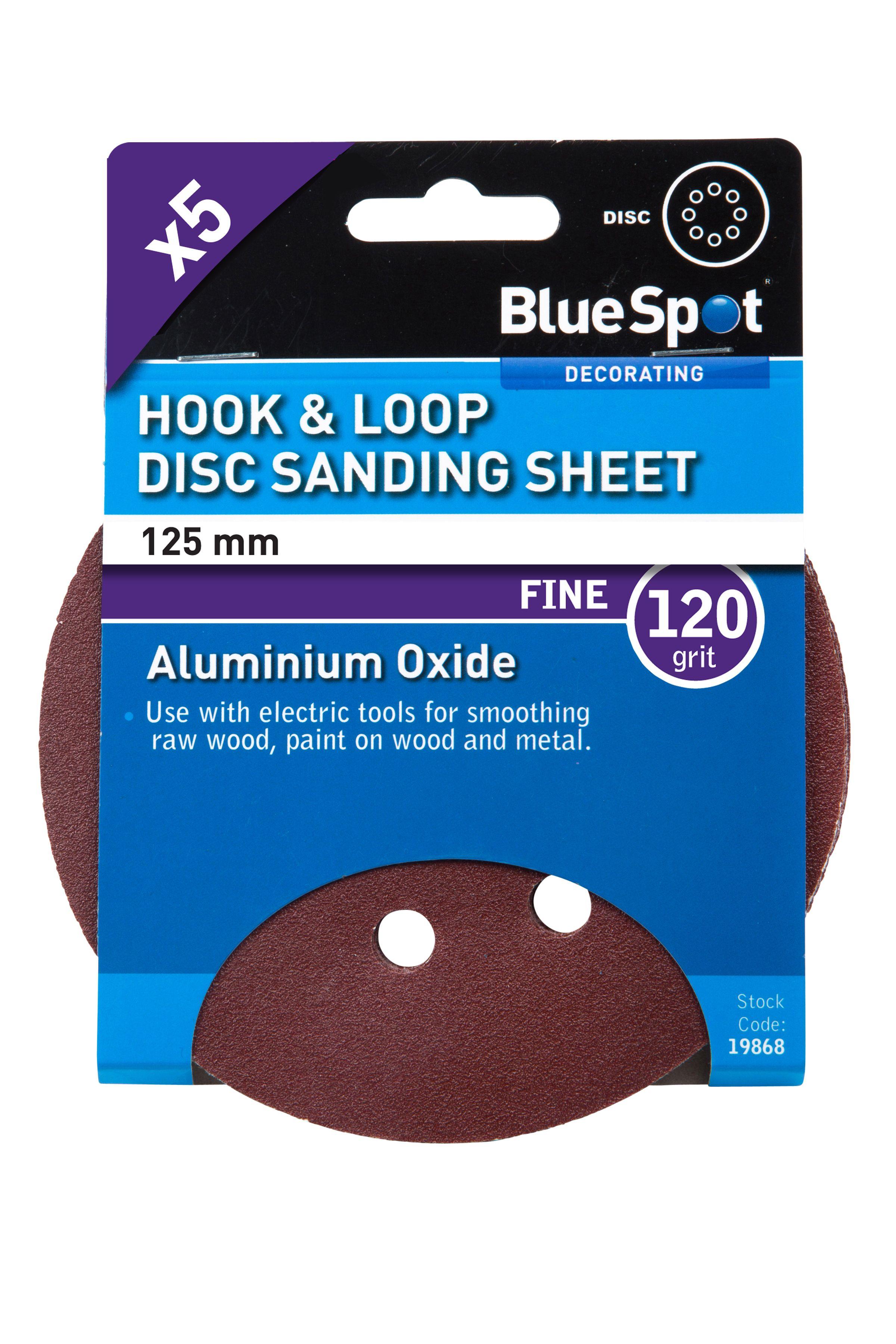 Blue Spot Tools 125mm 5 Pack 120 Grit Sanding Disc