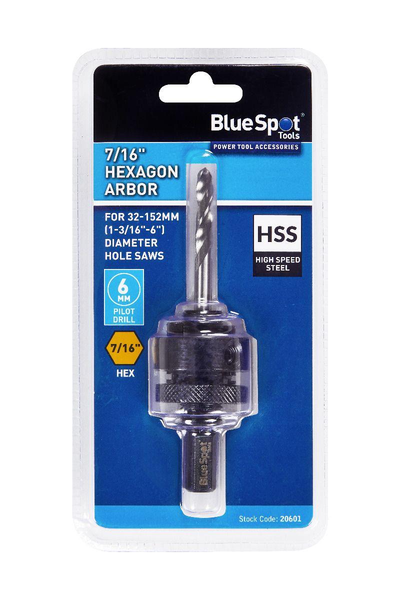 Blue Spot Tools 7/16" Hexagon Arbor (For 30-152MM Holesaws)