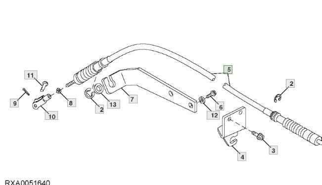 John Deere PUSH PULL CABLE RE183160