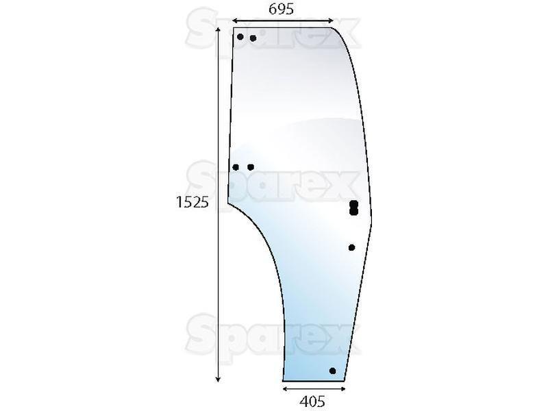 Door Glass RH for Case IH JX1070U