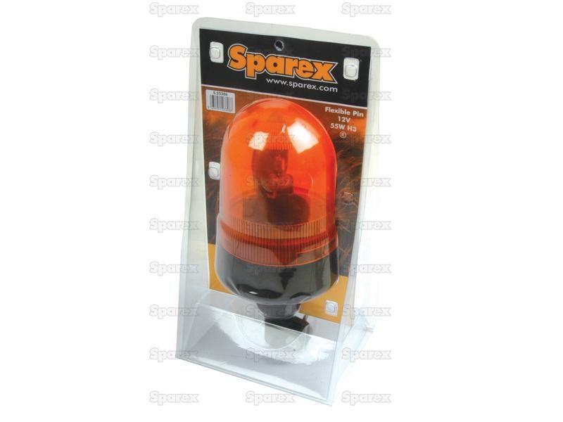Rotating Halogen Beacon, Flexible Pin, 12V