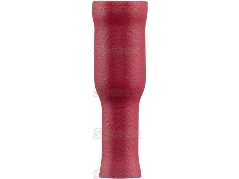 Pre Insulated Bullet Terminal, Double Grip - Female, 4.0mm, Red (0.5 - 1.5mm)