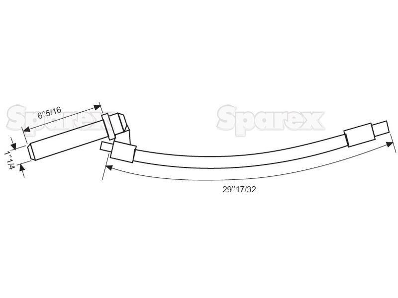 Drawbar pin locking 31x150x500mm