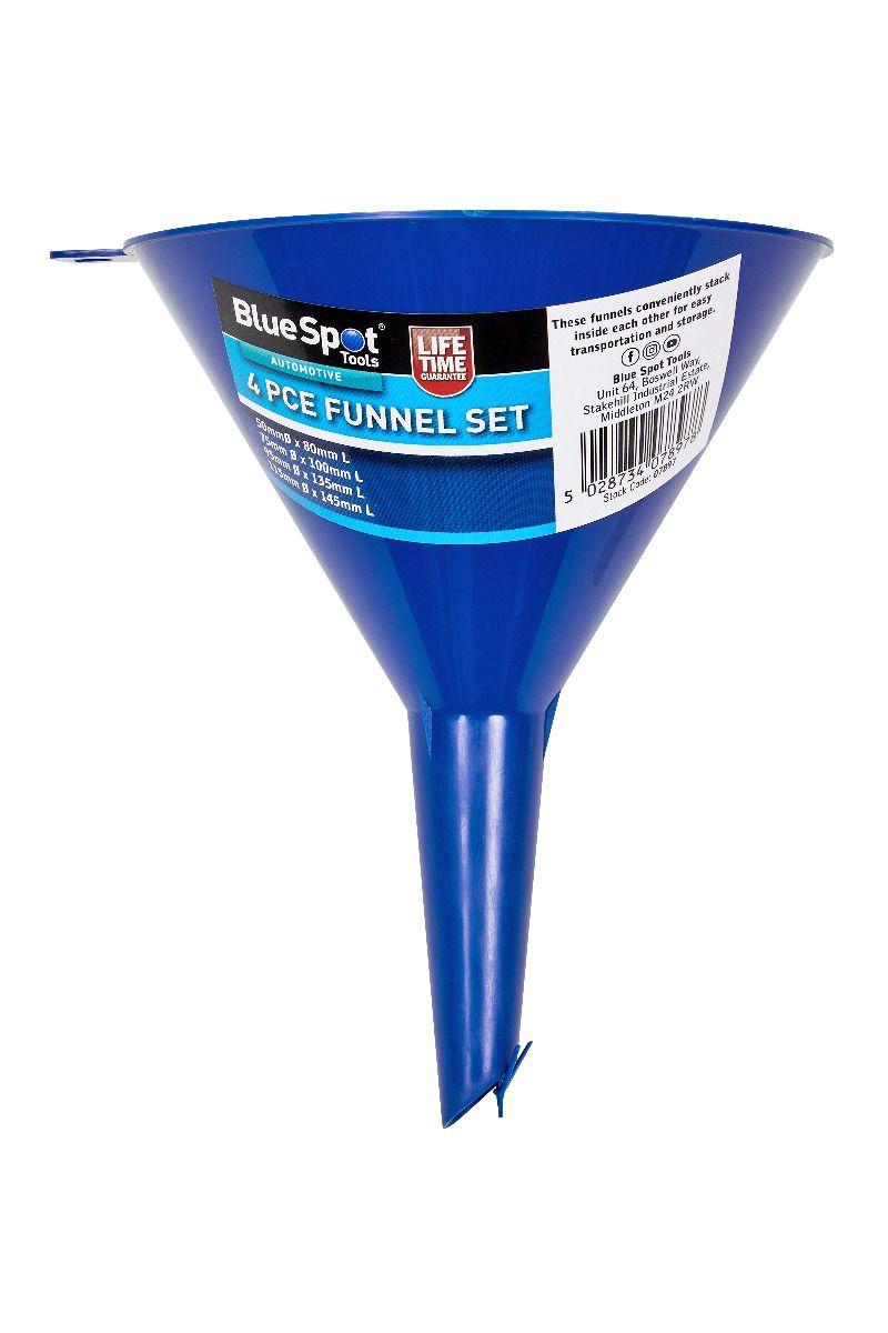 Blue Spot Tools 4 PCE Plastic Funnel Set