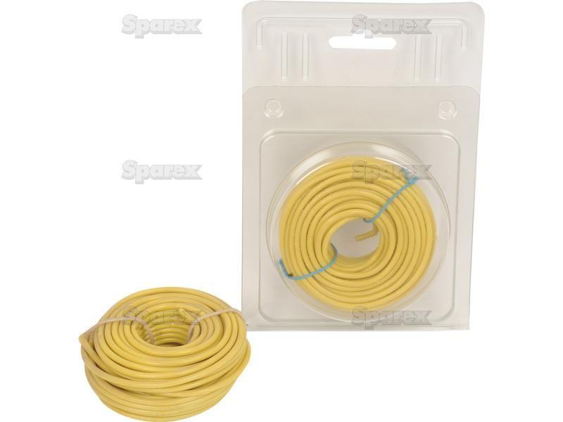 Electrical Cable - 1 Core, 2mm°² Cable, Yellow (Length: 10M), (Agripak)