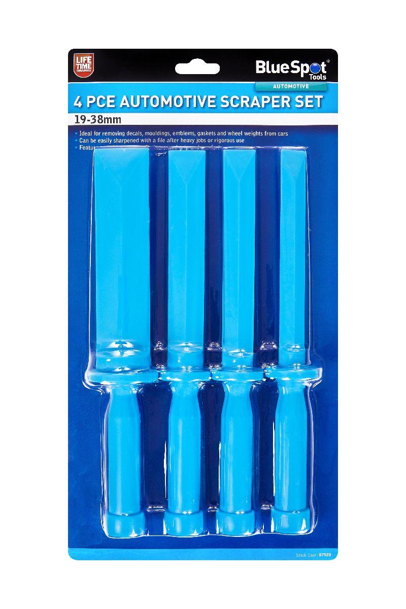Blue Spot Tools 4 PCE Automotive Plastic Scraper Set