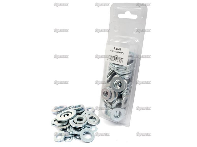 Imperial Flat Washers, ID: 1/4 - 3/4'' (Din 125A) 136 pcs. Agripak