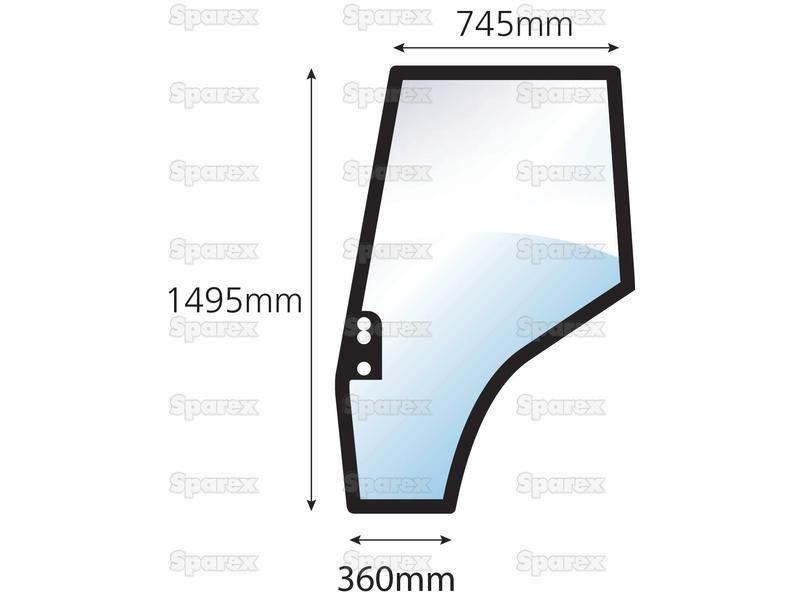 Door Glass LH for Massey Ferguson (3804659M1)