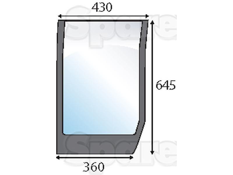 Lower Front Glass RH for Case IH, Ford New Holland