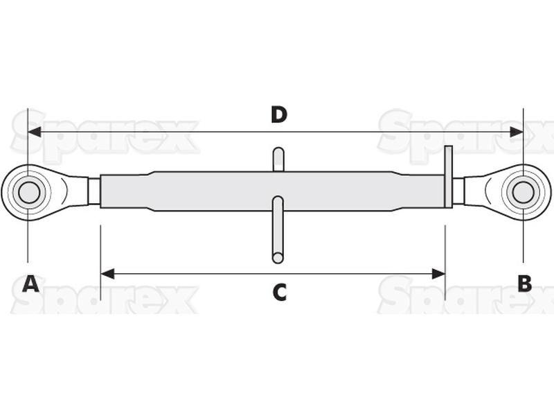 Top Link Standard Duty (Cat.1/1) Ball and Ball, Min. Length: 622mm. for Ford New Holland 532 (Industrial)