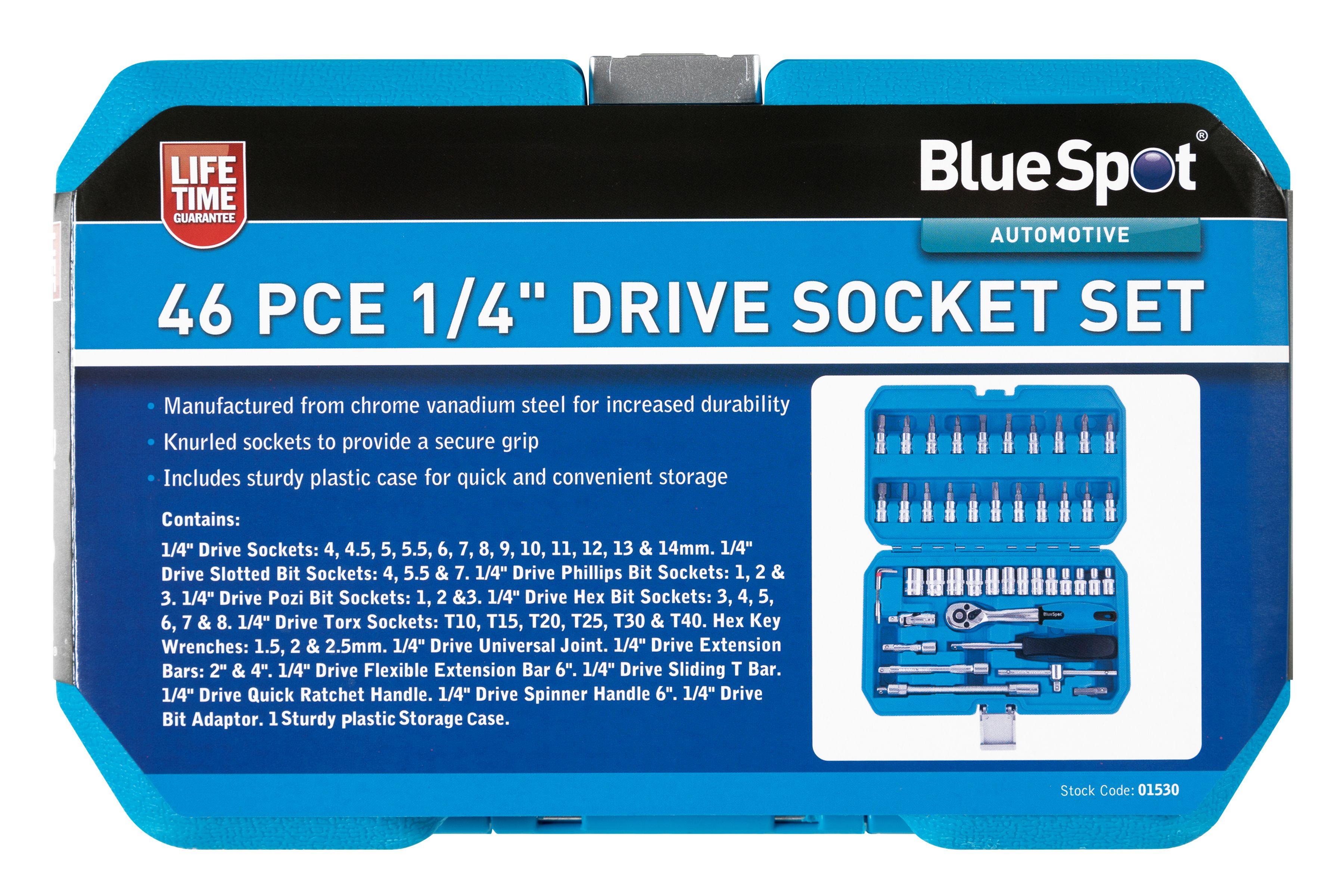 Blue Spot Tools 46 PCE 1/4" Drive Socket Set