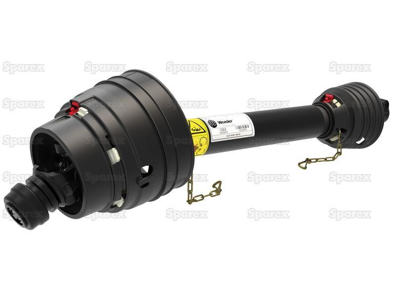 PTO Shaft - EUCV Wide Angle - One End, (Lz) Length: 1210mm, 1 3/8'' x 6 Spline 80° W.A. to 1 3/8'' x 6 Spline Q.R.