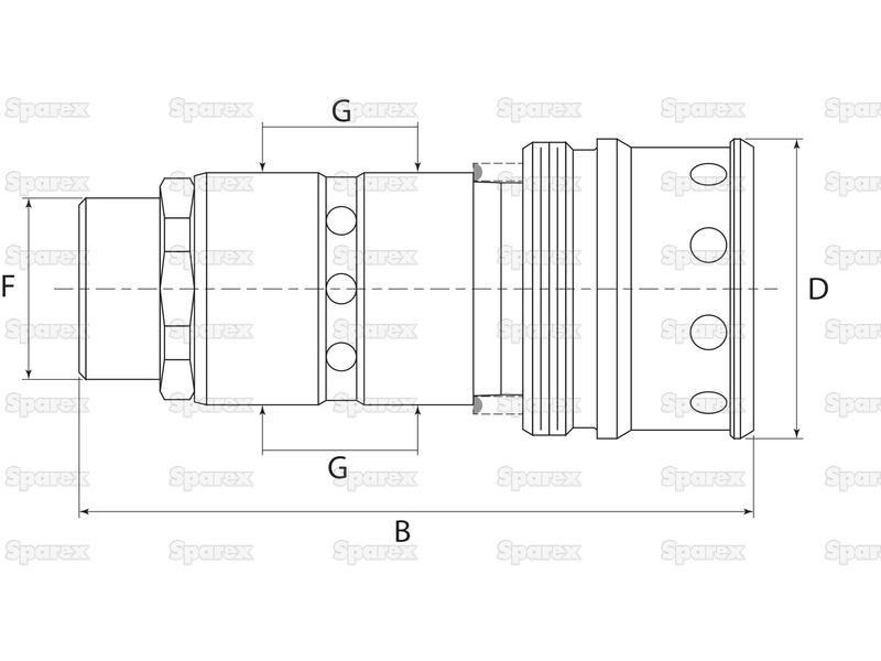 Hydraulic Quick Release Coupling 1/2" | Fiat, Ford New Holland 81875779 83991555